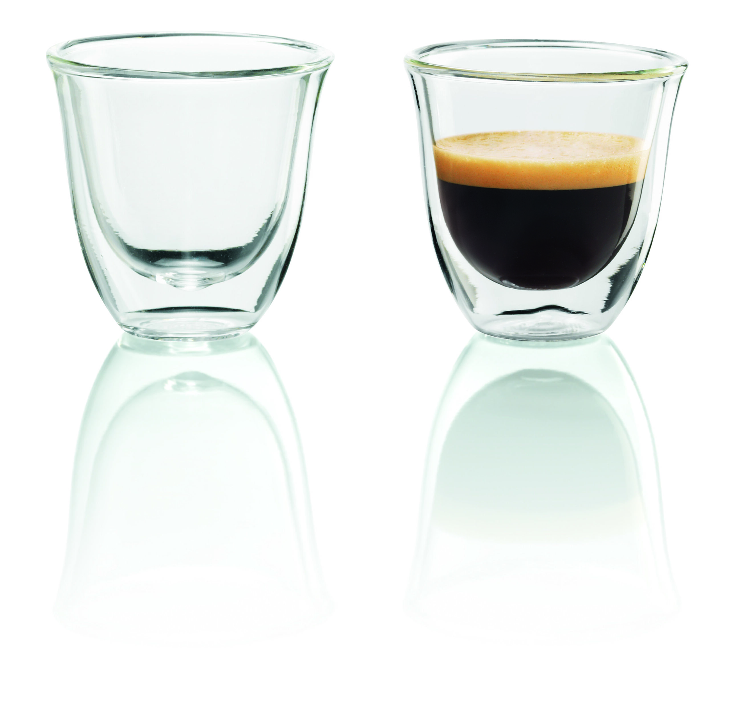 Details about   Delonghi 2 Cups Double Wall Thermal Glass Borosilicate Coffee' 2oz 